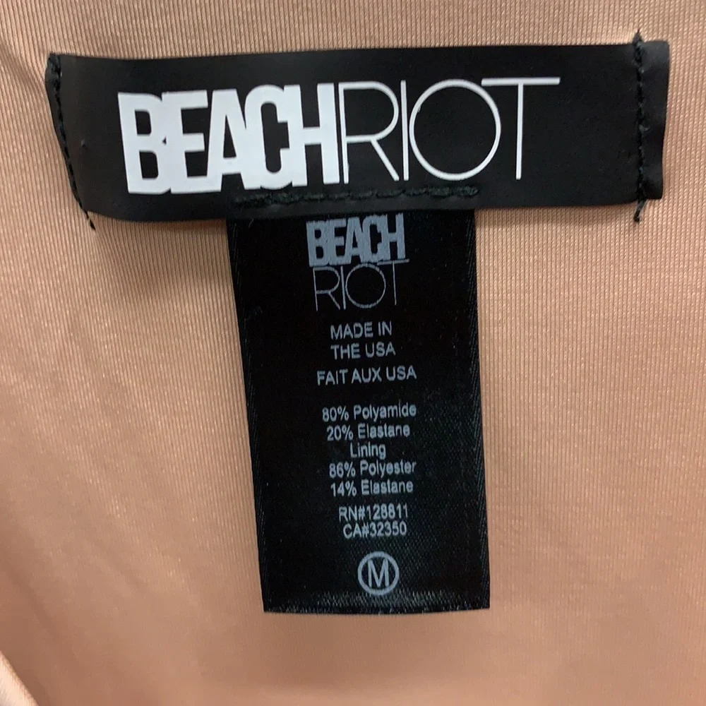 {Beach Riot} Julia One Piece Gold Leopard Swim Suit Size M - Picture 8 of 8